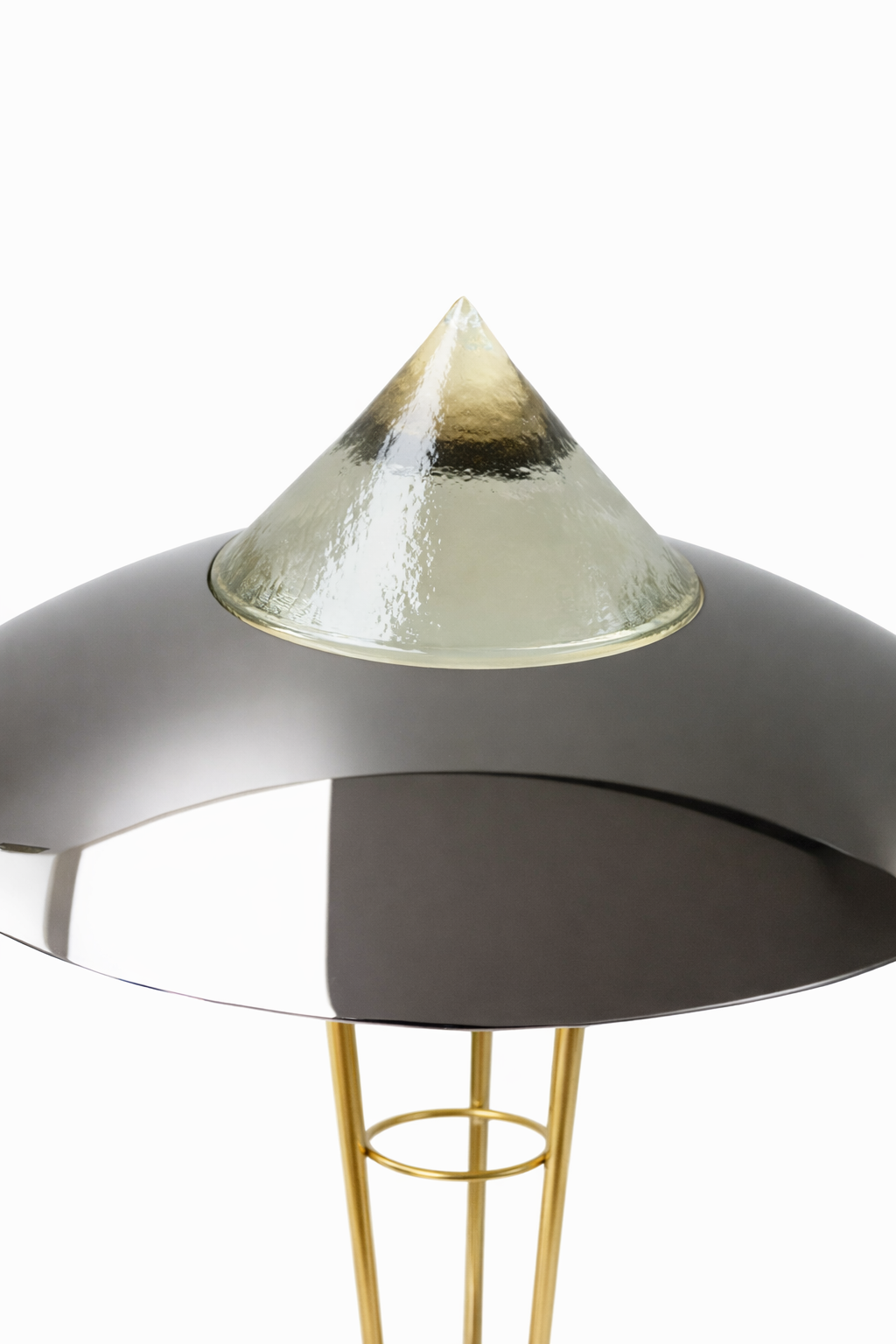 Space Age Herda Tafellamp – Chroom & Messing – Jaren ’80