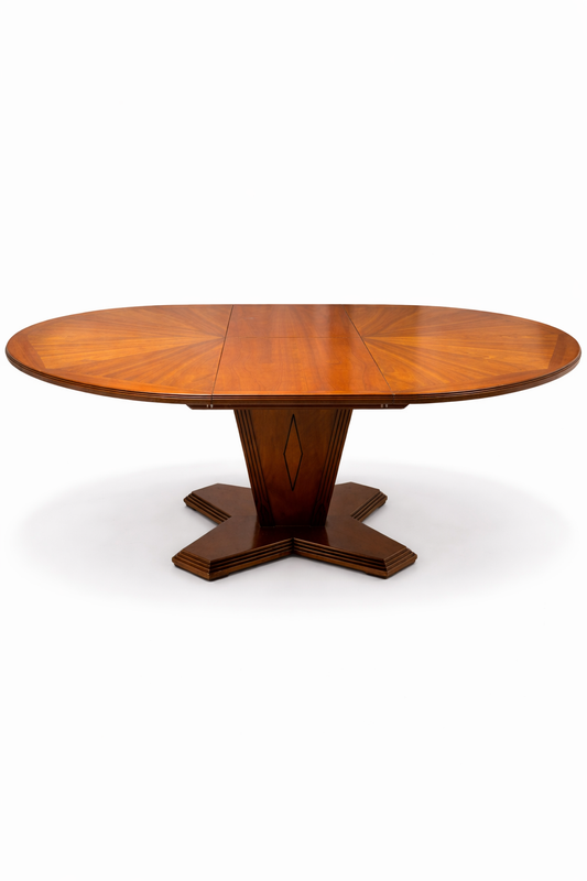 Art Deco ronde eettafel – Uitschuifbaar - Vintage