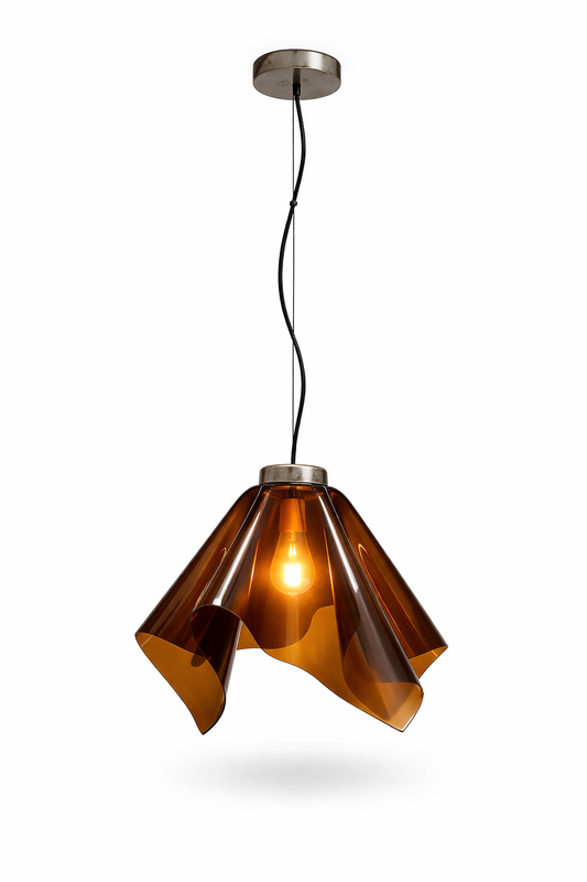 Fazzoletto Hanglamp – Italiaans Design – Bruin Acryl