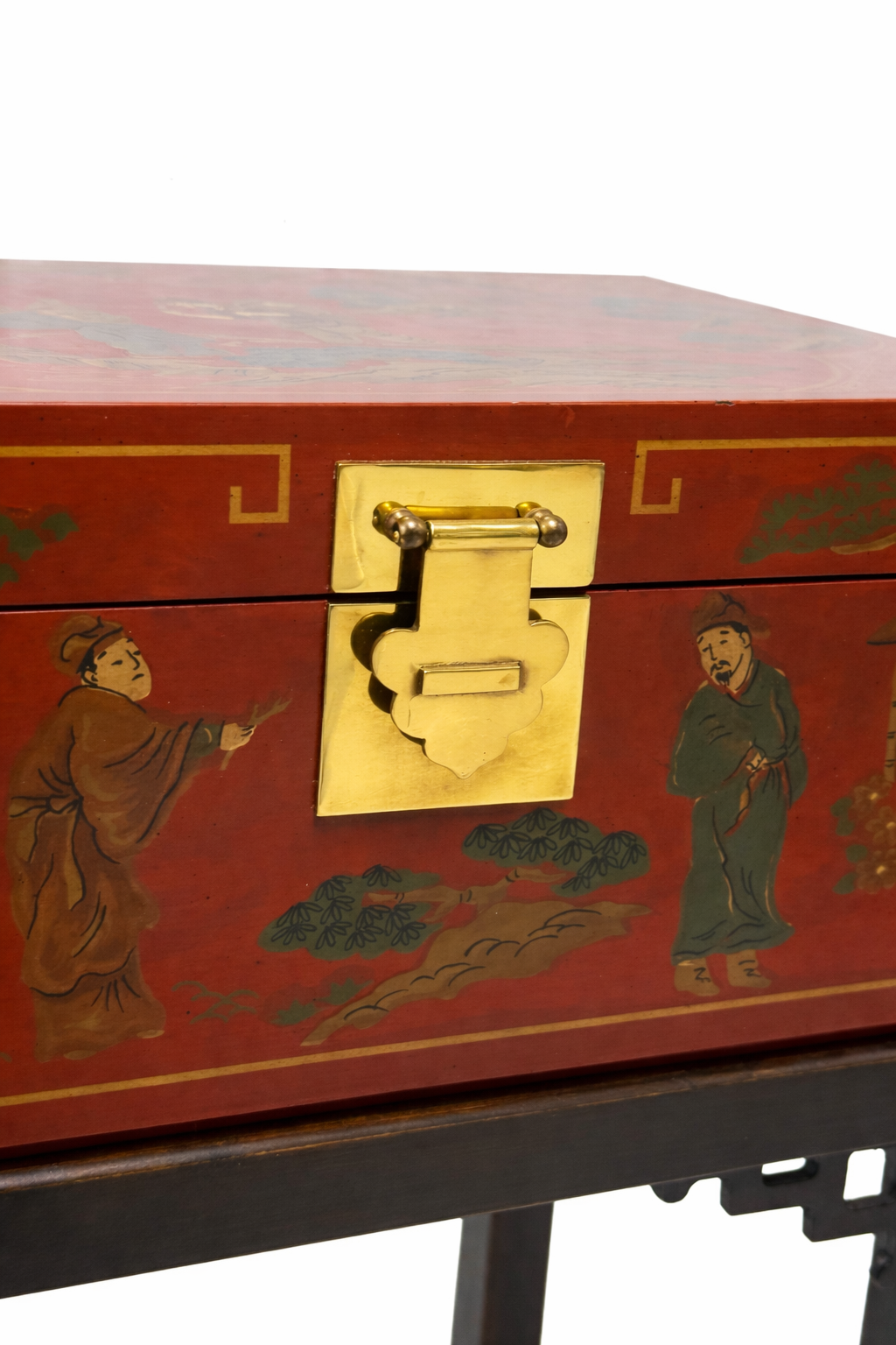 Drexel Heritage Chinoiserie - Midcentury - Rood Lak