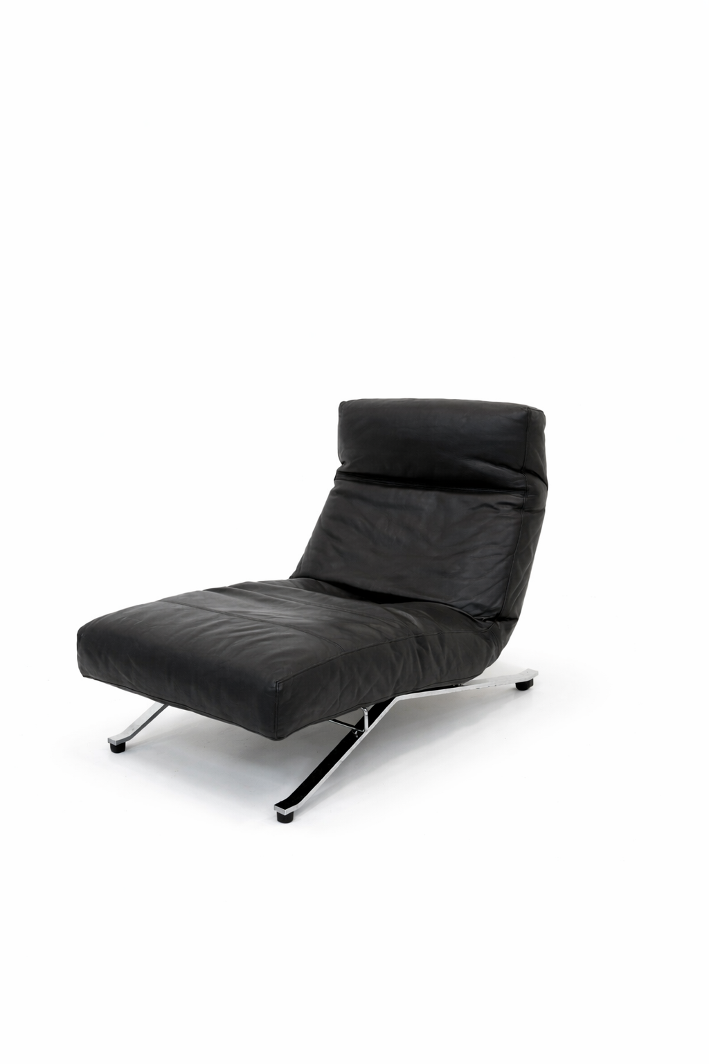 Eilersen "Control" Lounge Fauteuil – Jens Juul Eilersen – Zwart Leer - Chroom
