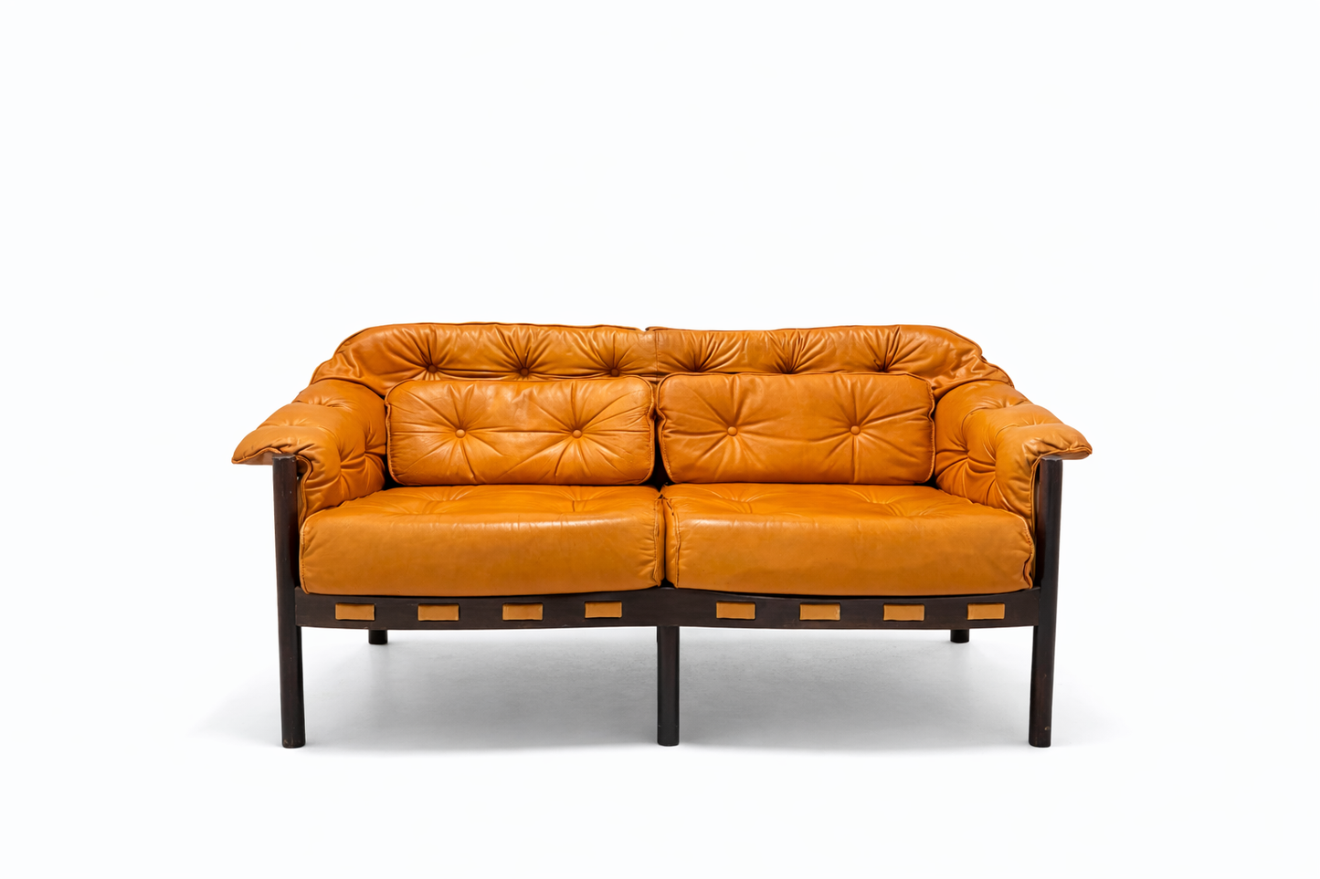 Sven Ellekaer 2-zits bank – Deens design – Cognac leer