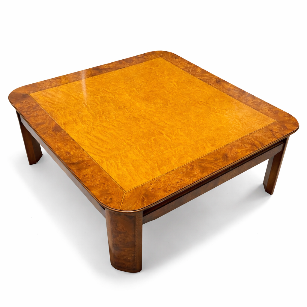 Midcentury salontafel – Wortelhout fineer – Jaren 70 design