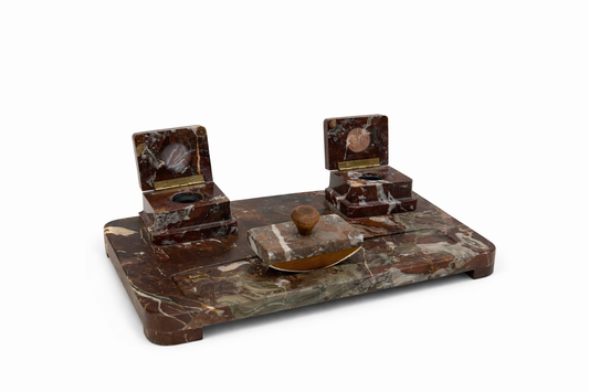 Vintage Art Deco Marmeren Bureau Set – Frankrijk ca. 1930