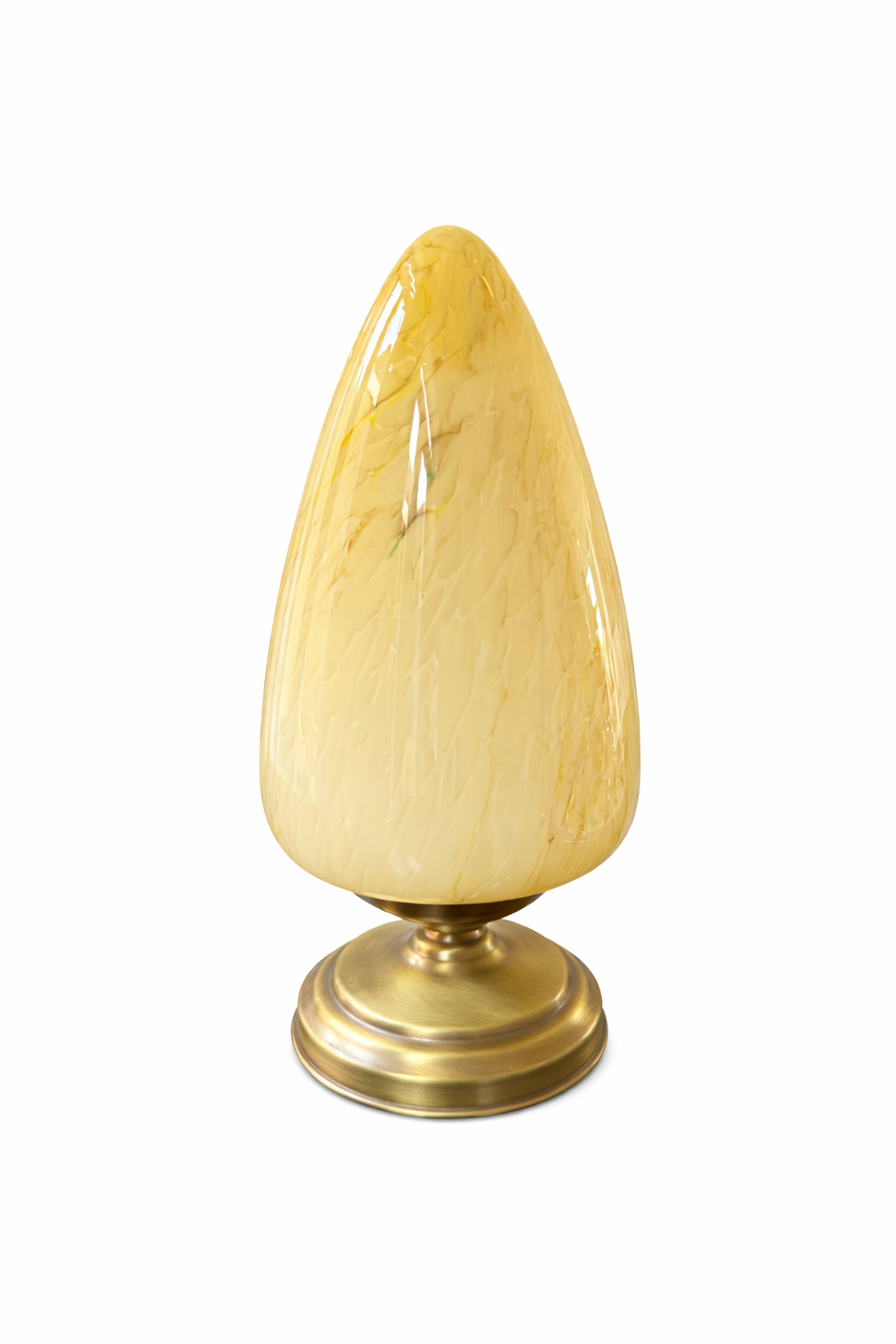 Egg Tafellamp – Gemarmerd Glas – Nederlands Design – Jaren ’80