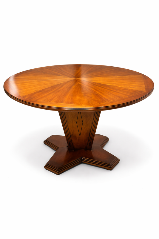 Art Deco ronde eettafel – Uitschuifbaar - Vintage