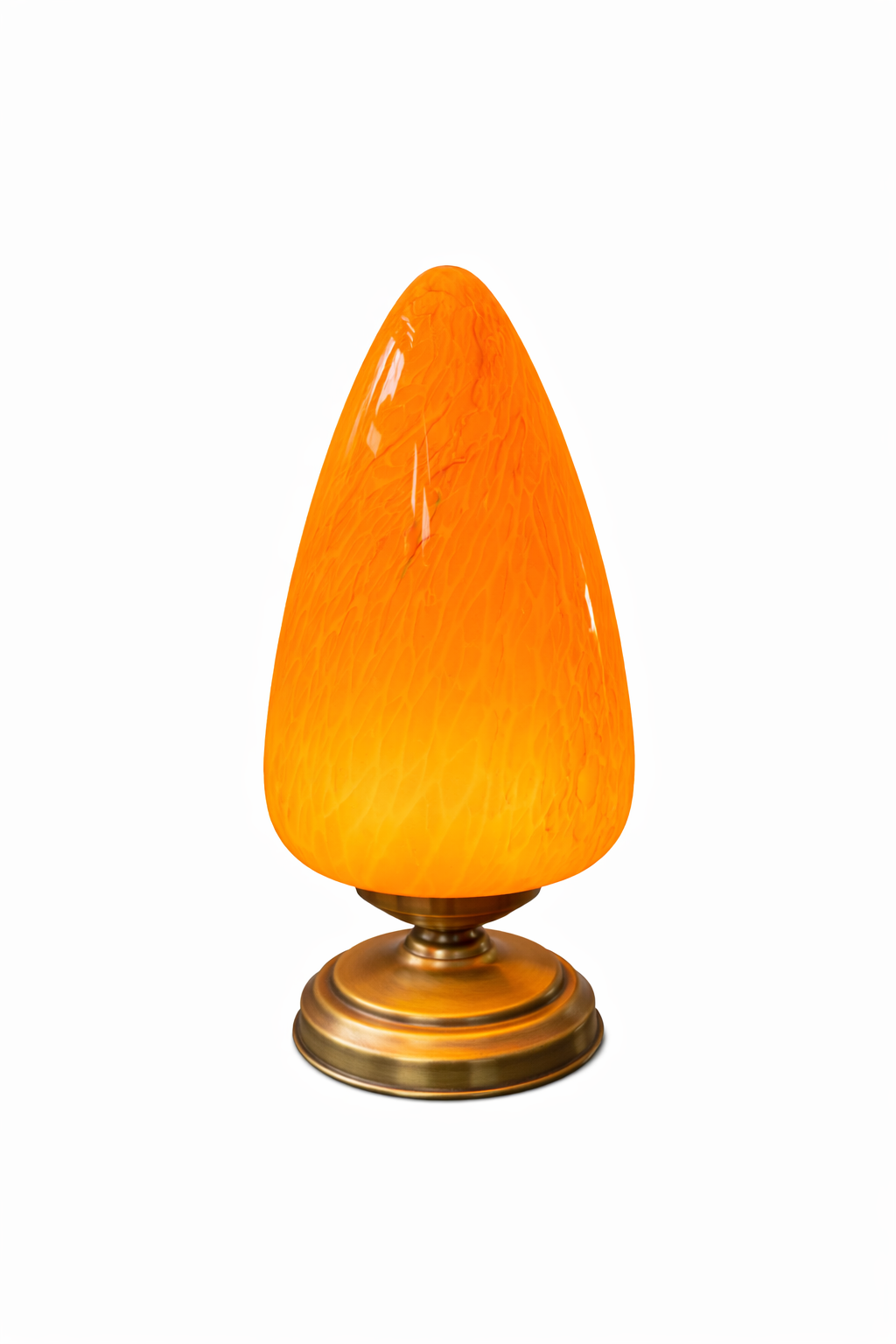 Egg Tafellamp – Gemarmerd Glas – Nederlands Design – Jaren ’80