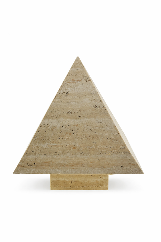 Travertin piramide tafellamp – Frankrijk (ca. 1970)