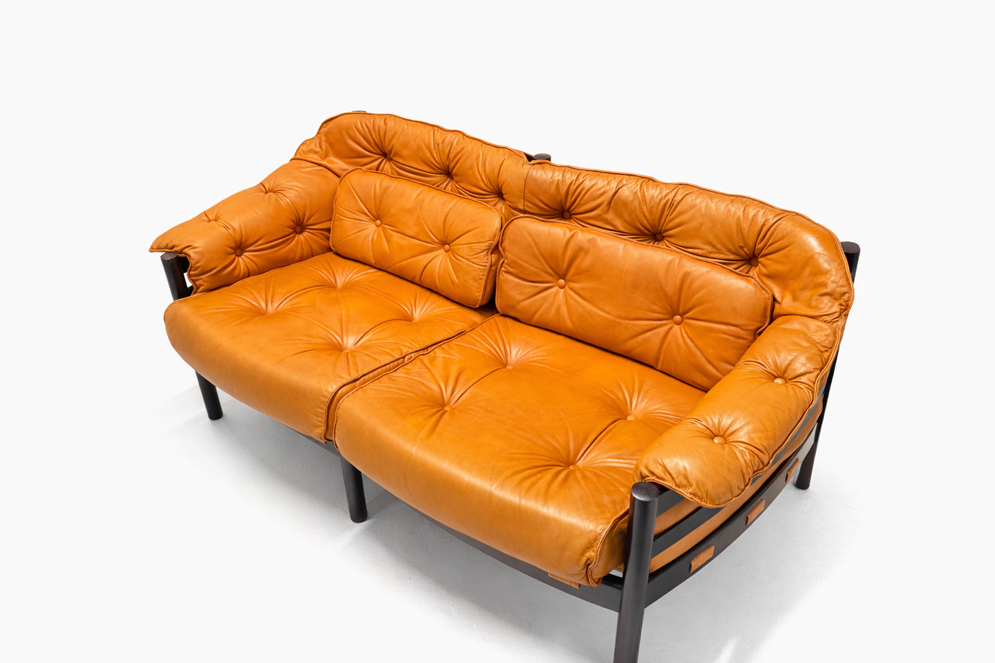 Sven Ellekaer 2-zits bank – Deens design – Cognac leer