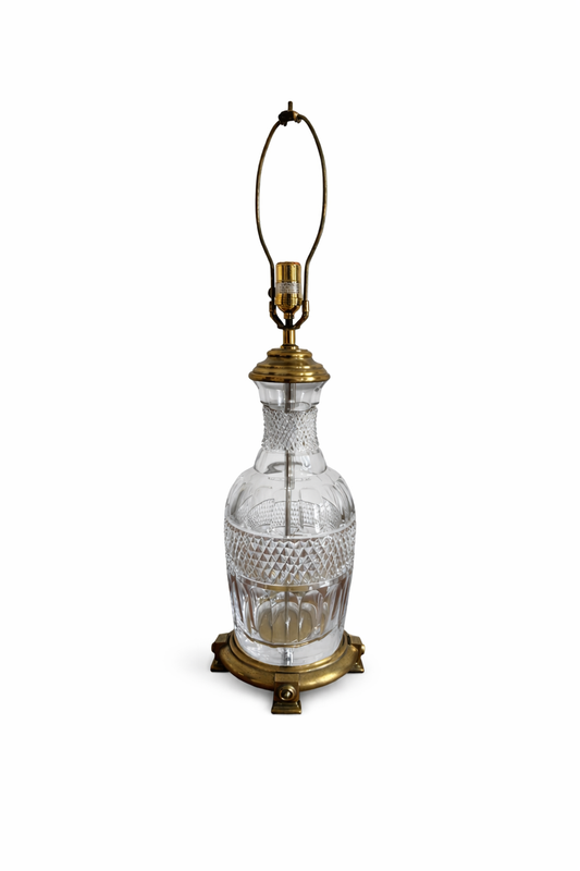 Paul Hanson kristallen tafellampen – Set van 2 – jaren 50 – Baccarat stijl